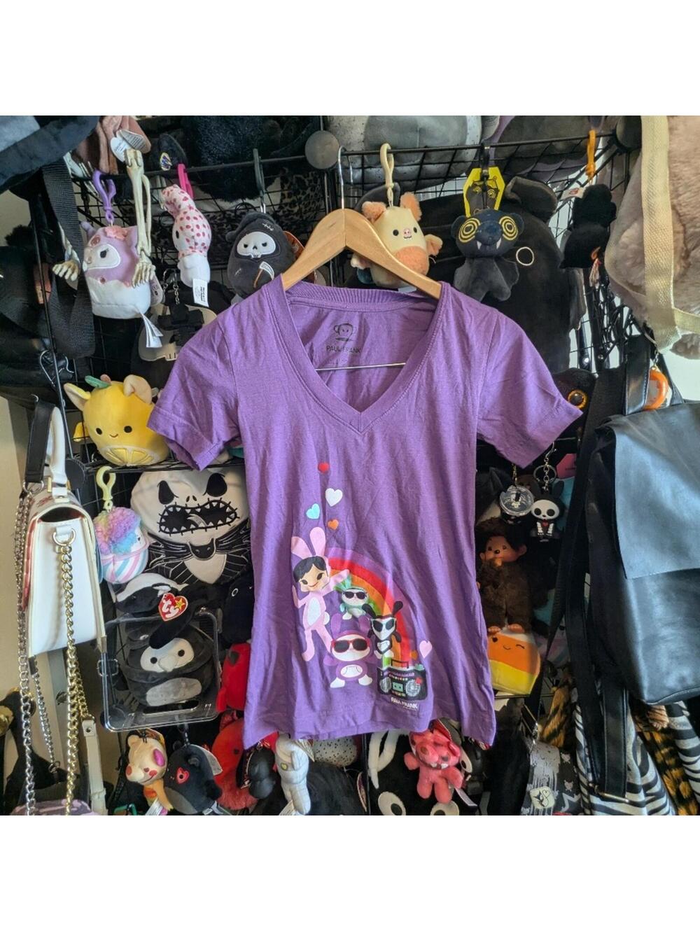 Y2K Paul Frank Graphic V-Neck Tee